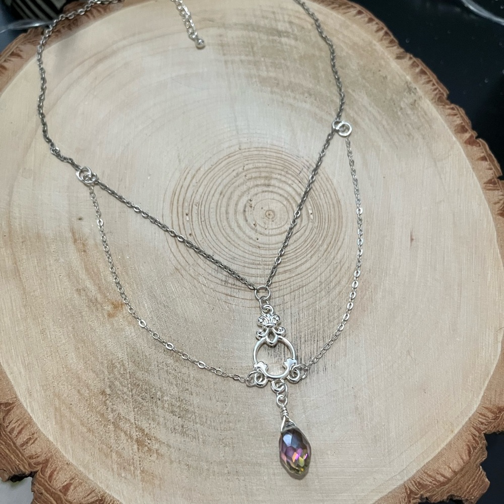 🍊3 for$18🍊Handmade Modern Victorian Necklace💜